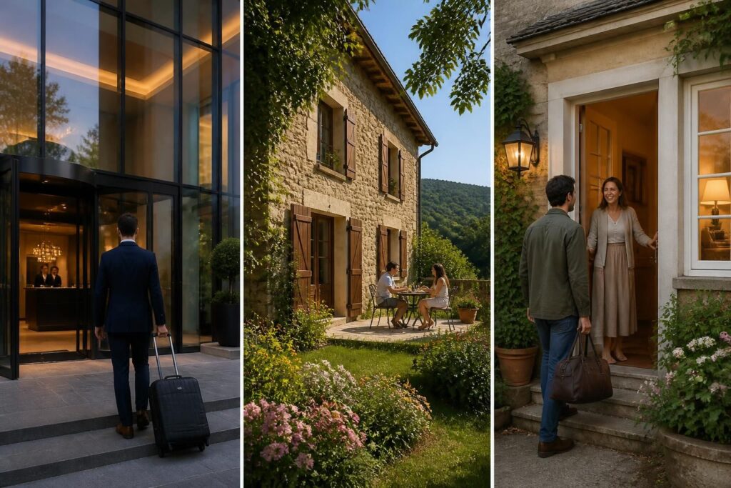 découvrez notre comparatif complet pour choisir entre hôtel, gîte et chambre d'hôtes, et trouvez l'hébergement idéal pour votre prochain séjour.