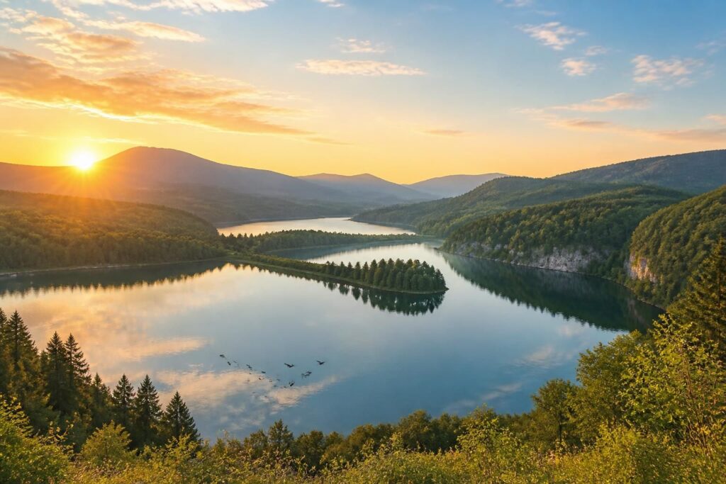 découvrez les plus beaux lacs de bourgogne-franche-comté, véritables havres de paix pour les amoureux de la nature et des paysages authentiques.