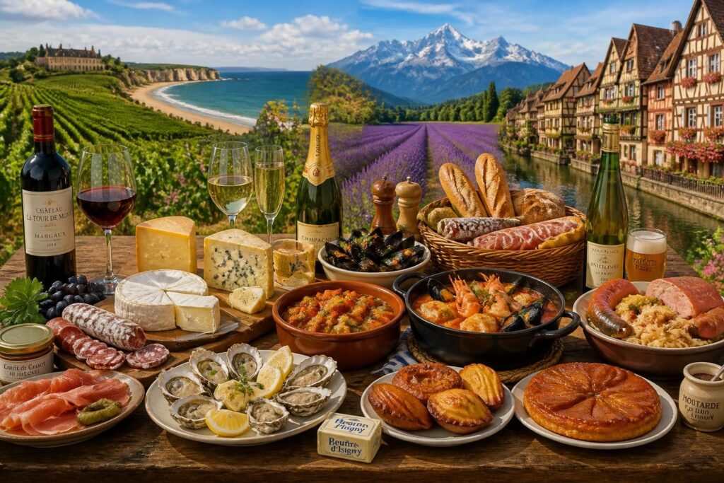 Spécialités régionales françaises : tour de France gourmand