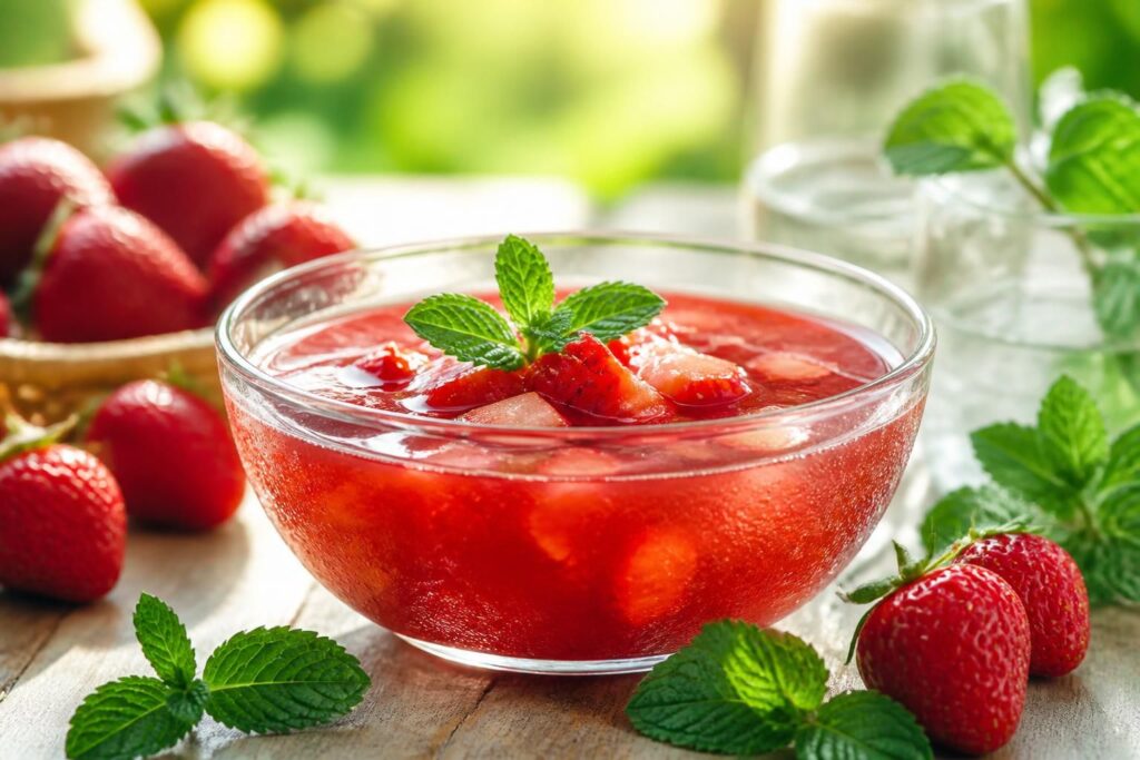 Soupe de fraise menthe : une recette fraîche et légère pour l’été