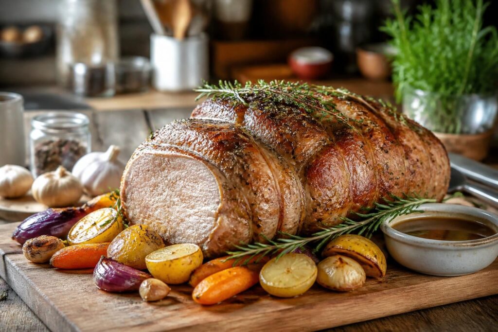 découvrez notre recette facile et rapide pour préparer un rôti d'échine de porc savoureux et tendre, parfait pour un repas convivial et gourmand.